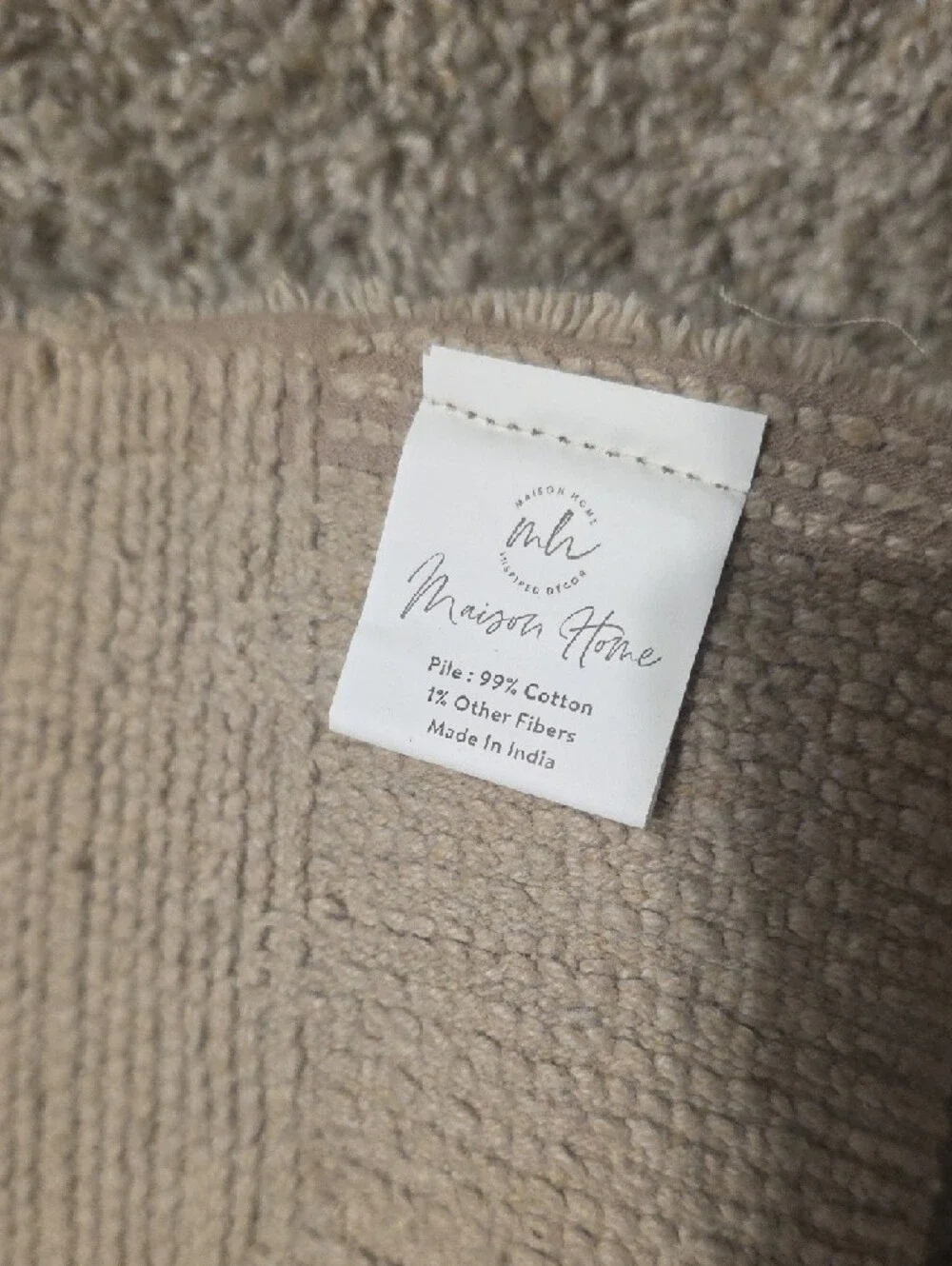 NWT Neutral Taupe Bath Rug Set - 2 Piece